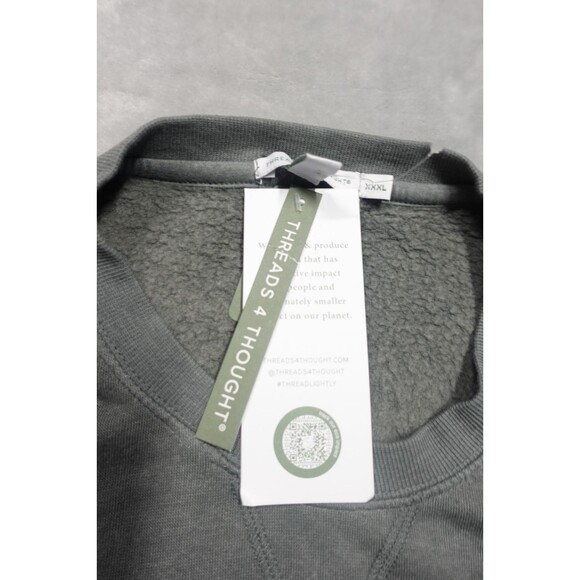 NWT Threads 4 Thought Men's XXL Sustainable Ethically Made Fleece Crew Sweater - Picture 3 of 6